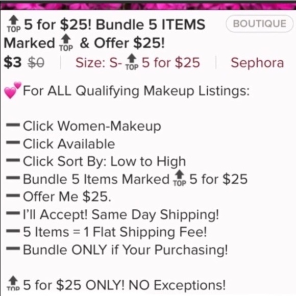 💖SEPHORA💖Mix+Match 5️⃣ for $25 Listings for $25! - Picture 3 of 4